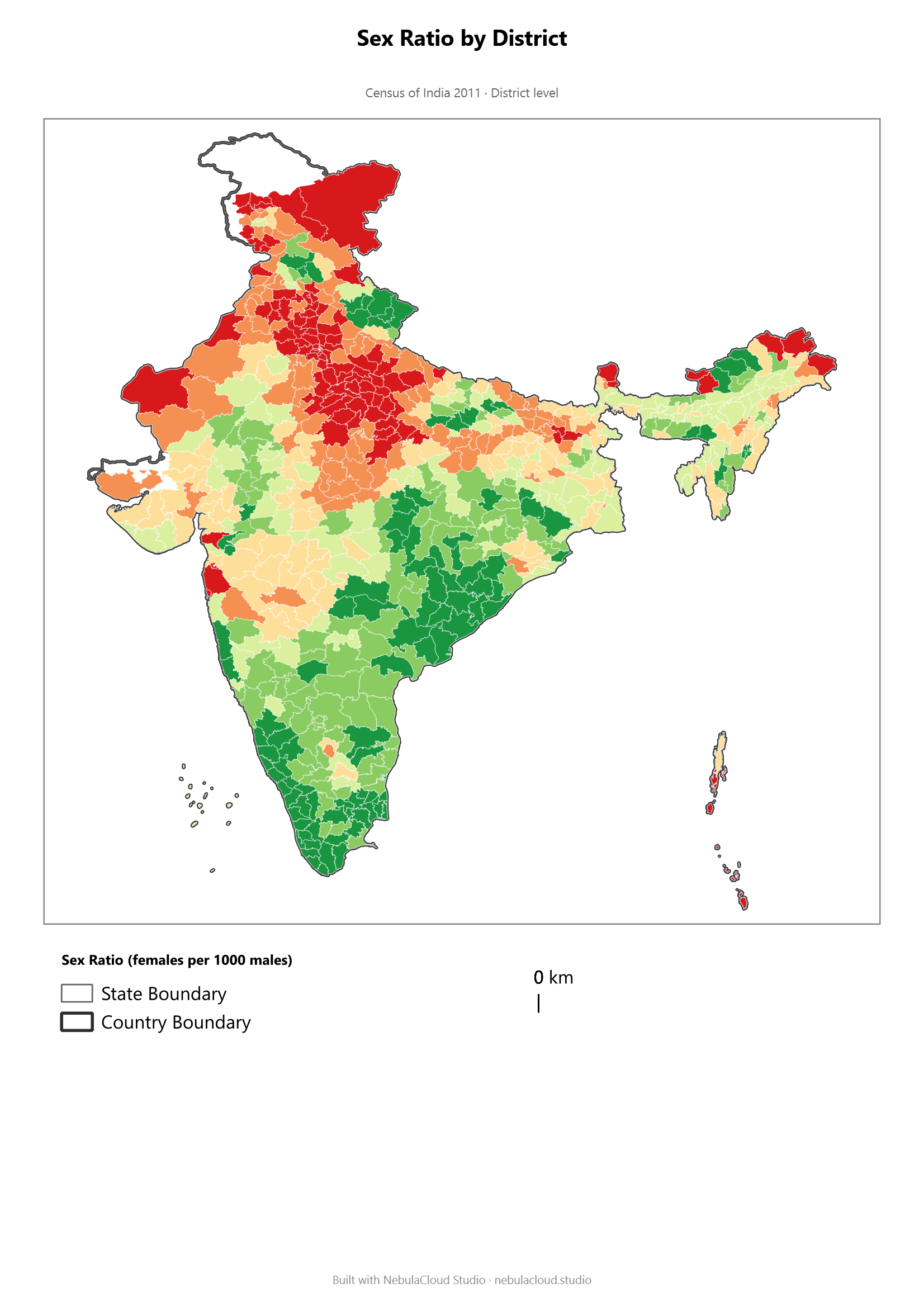 Sex Ratio by District